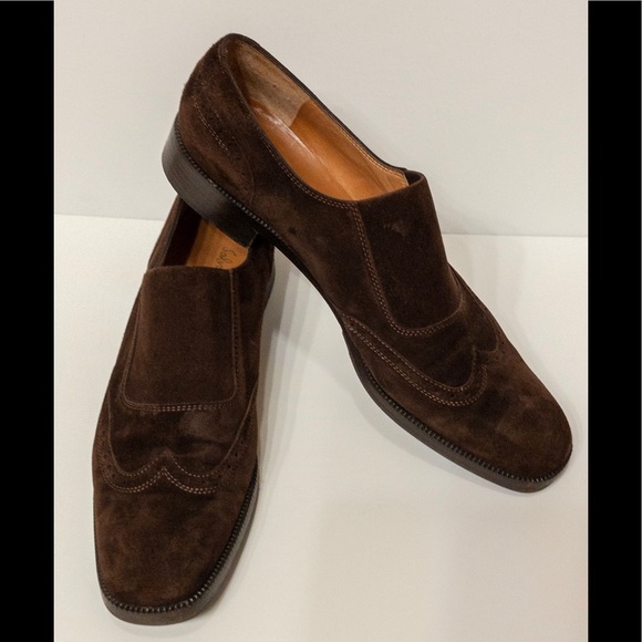 Salvatore Ferragamo Suede Wingtip Oxfords 7.5 AA - Picture 2 of 6